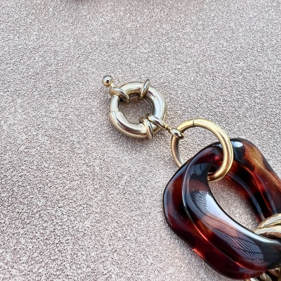 JOHN WIND Gold and Tortoise Link Bracelet JW Modern Vintage - Picture 5 of 11